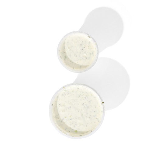 Large Whipped fetta with cucumbers and mint